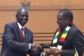 File image of President William Ruto handing over COMESA Chairmanship to Emmerson Mnangagwa.